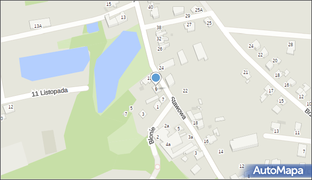 Byczyna, Stawowa, 9, mapa Byczyna