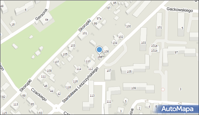 Bydgoszcz, Stanisława Leszczyńskiego, 108, mapa Bydgoszczy