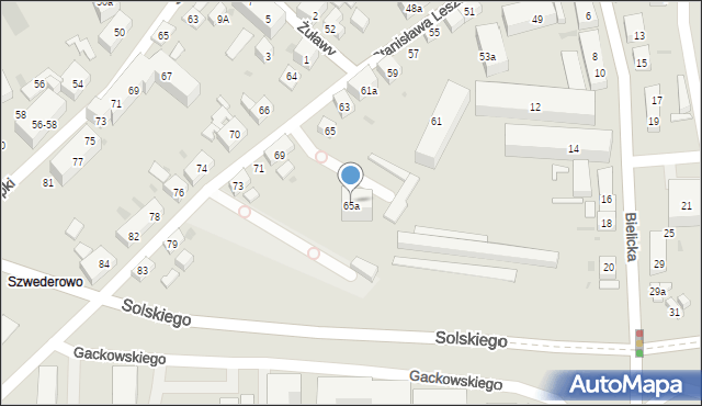 Bydgoszcz, Stanisława Leszczyńskiego, 65a, mapa Bydgoszczy