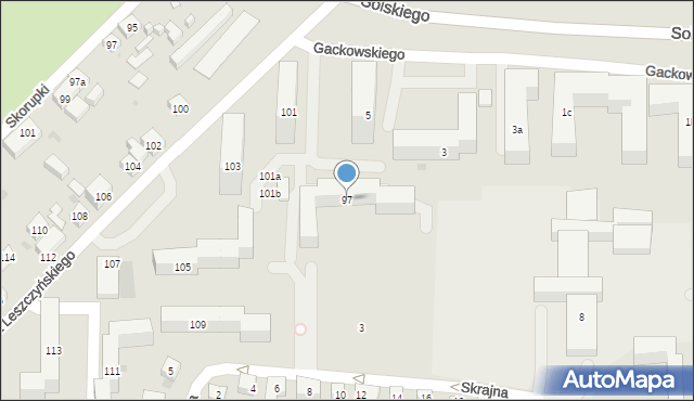 Bydgoszcz, Stanisława Leszczyńskiego, 97, mapa Bydgoszczy