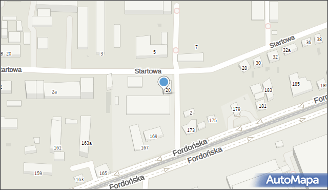 Bydgoszcz, Startowa, 16, mapa Bydgoszczy
