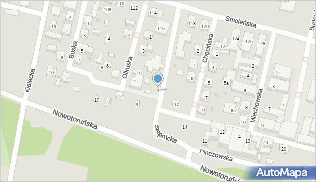 Bydgoszcz, Stopnicka, 9, mapa Bydgoszczy