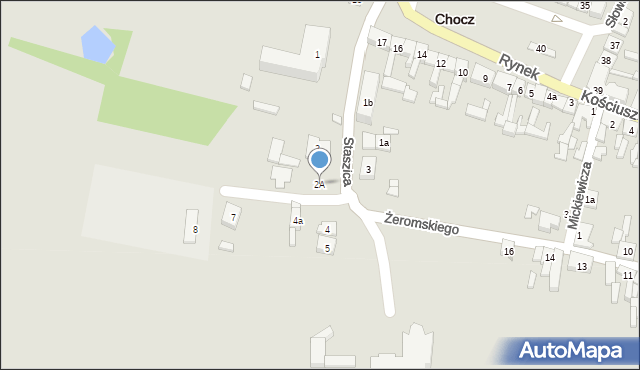 Chocz, Staszica Stanisława, 2A, mapa Chocz