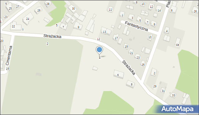 Chodel, Strażacka, 4, mapa Chodel