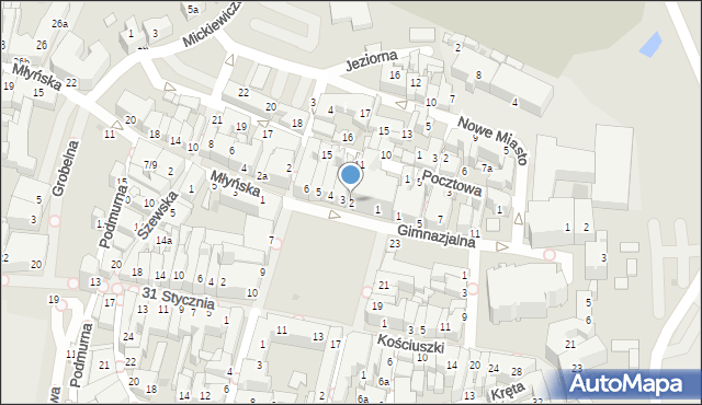 Chojnice, Stary Rynek, 2, mapa Chojnic