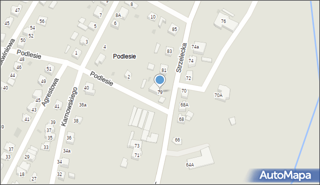 Chojnice, Strzelecka, 79, mapa Chojnic