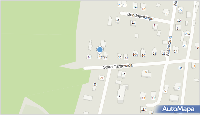 Chorzele, Stara Targowica, 42, mapa Chorzele
