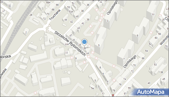 Chorzów, Strzelców Bytomskich, 16, mapa Chorzów