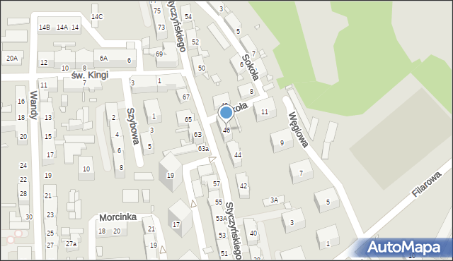 Chorzów, Styczyńskiego Wincentego, dr., 46, mapa Chorzów