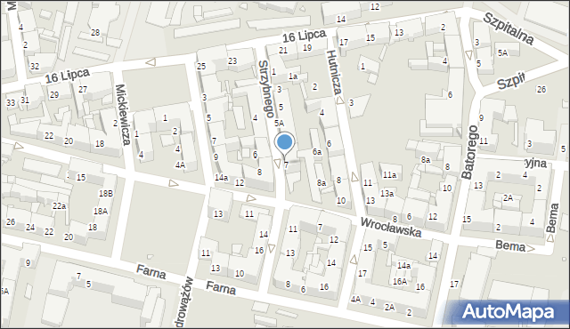 Chorzów, Strzybnego Augustyna, ks., 7, mapa Chorzów