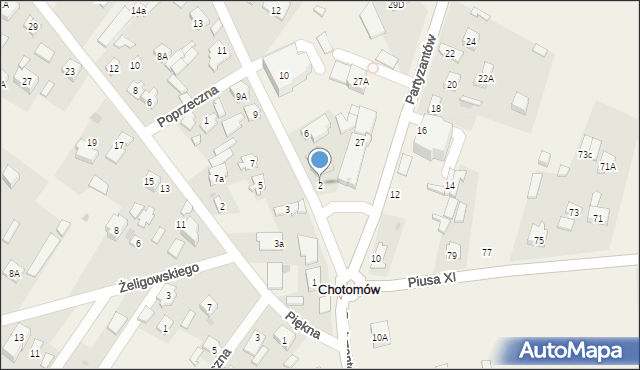 Chotomów, Strażacka, 2, mapa Chotomów