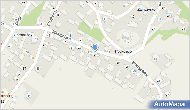 Chroberz, Staropolska, 14, mapa Chroberz