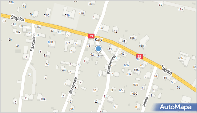 Chrzanów, Studzienna, 6, mapa Chrzanów