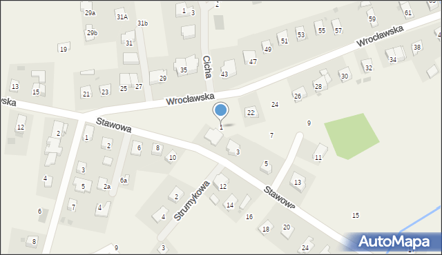 Chrząstawa Mała, Stawowa, 1, mapa Chrząstawa Mała