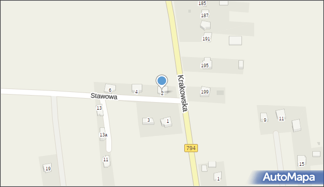 Cianowice, Stawowa, 2, mapa Cianowice