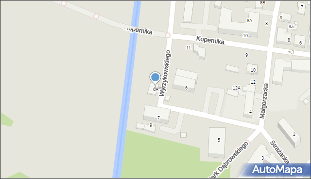 Ciechanów, Strażacka, 6A, mapa Ciechanów