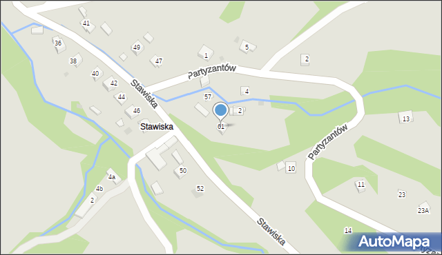 Ciężkowice, Stawiska, 61, mapa Ciężkowice