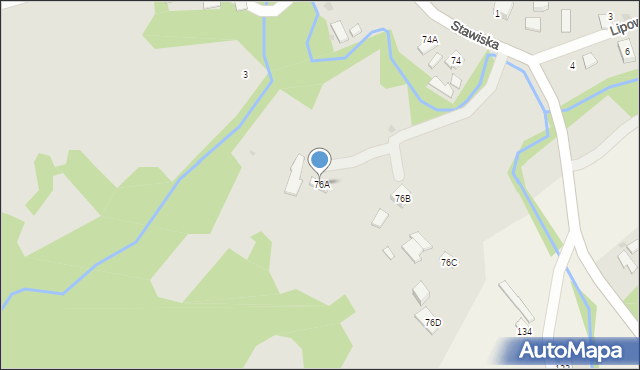 Ciężkowice, Stawiska, 76A, mapa Ciężkowice