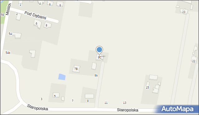 Cisie, Staropolska, 9C, mapa Cisie