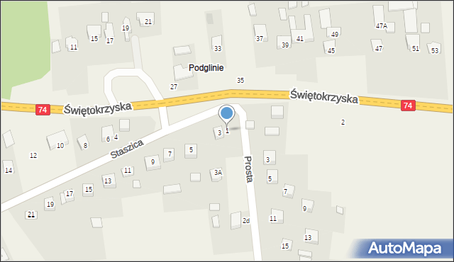 Ćmińsk, Staszica Stanisława, 1, mapa Ćmińsk