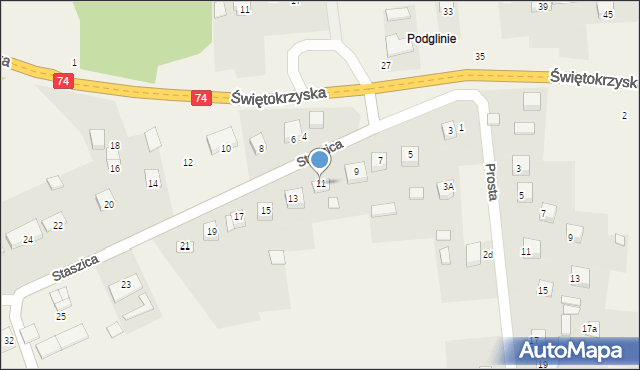 Ćmińsk, Staszica Stanisława, 11, mapa Ćmińsk
