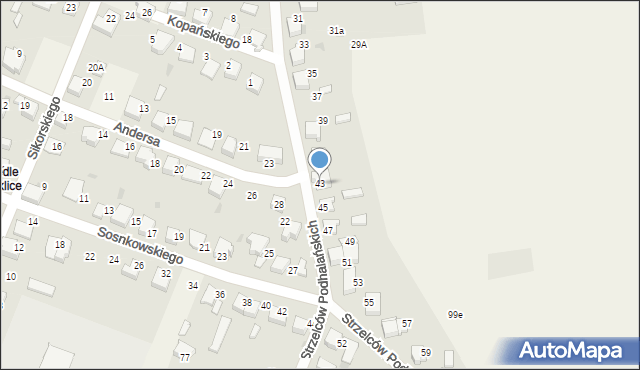 Ćwiklice, Strzelców Podhalańskich, 43, mapa Ćwiklice