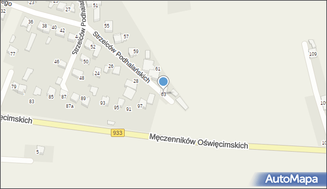 Ćwiklice, Strzelców Podhalańskich, 63, mapa Ćwiklice