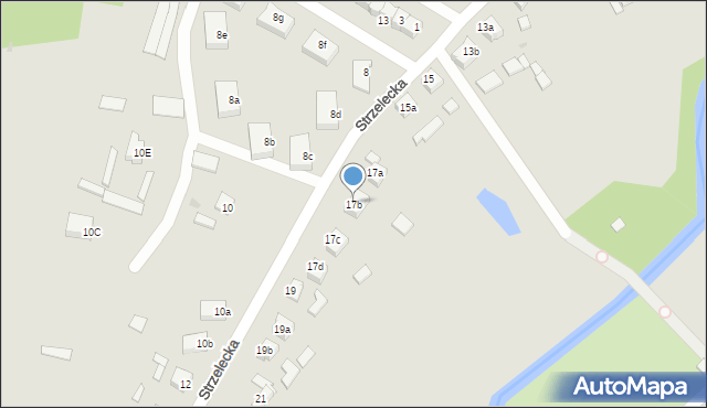 Czarne, Strzelecka, 17b, mapa Czarne