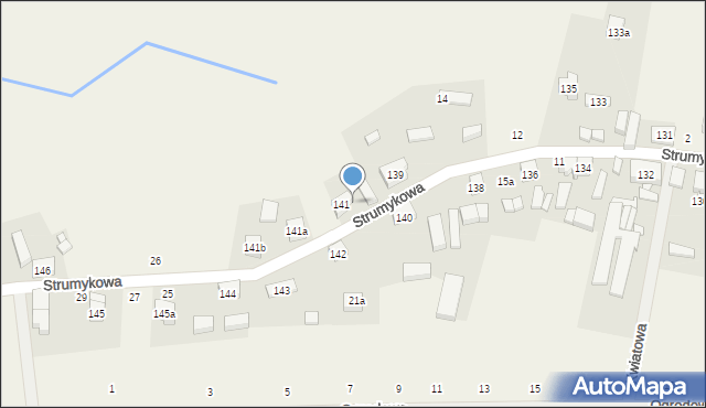 Czarnylas, Strumykowa, 18, mapa Czarnylas