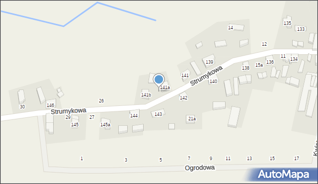 Czarnylas, Strumykowa, 22, mapa Czarnylas