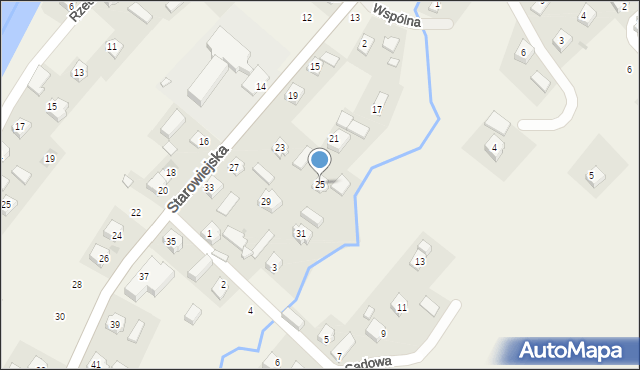 Czaszyn, Starowiejska, 25, mapa Czaszyn