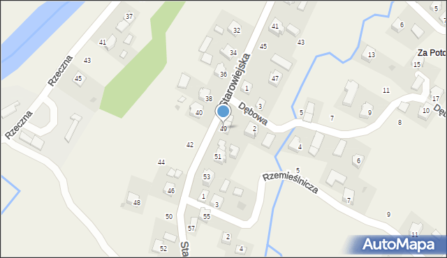 Czaszyn, Starowiejska, 49, mapa Czaszyn