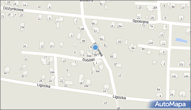 Czechowice-Dziedzice, Stawowa, 94, mapa Czechowic-Dziedzic