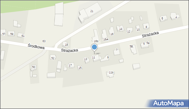 Czekanów, Strażacka, 11a, mapa Czekanów