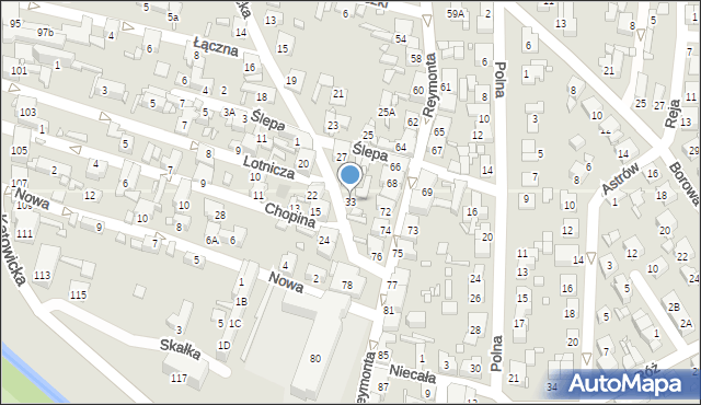 Czeladź, Strzelecka, 33, mapa Czeladź