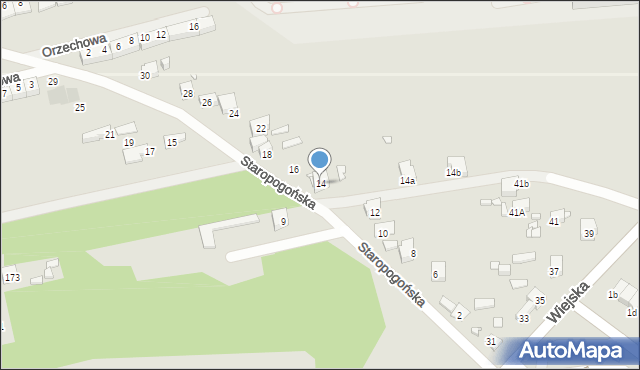 Czeladź, Staropogońska, 14, mapa Czeladź