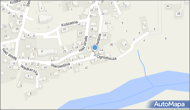 Czernichów, Starowiślna, 12, mapa Czernichów