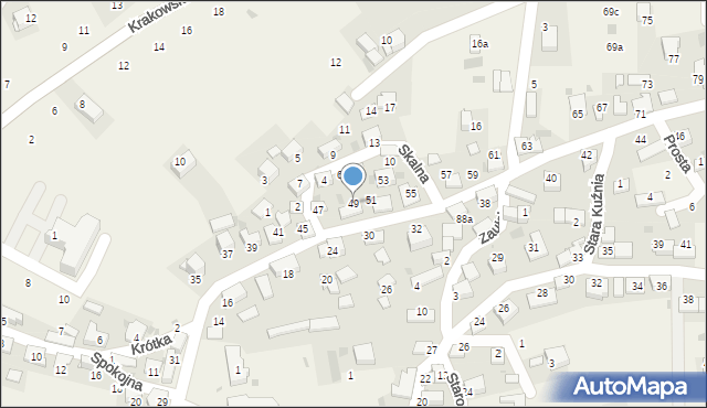 Czernichów, Stefczyka Franciszka, 49, mapa Czernichów