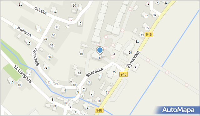 Czernichów, Strażacka, 6, mapa Czernichów