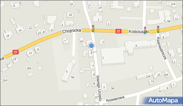 Czersk, Starego Urzędu, 2, mapa Czersk