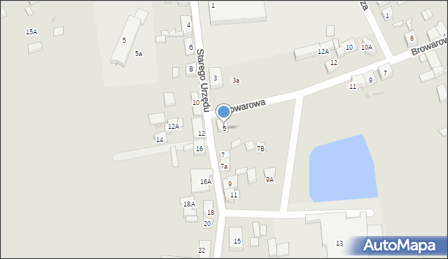 Czersk, Starego Urzędu, 5, mapa Czersk