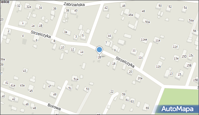 Czerwionka-Leszczyny, Strzelczyka, 16, mapa Czerwionka-Leszczyny