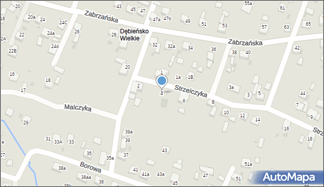 Czerwionka-Leszczyny, Strzelczyka, 4, mapa Czerwionka-Leszczyny
