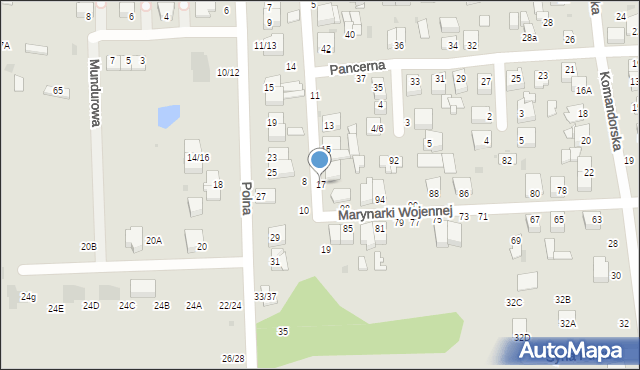 Częstochowa, Strzelecka, 17, mapa Częstochowy