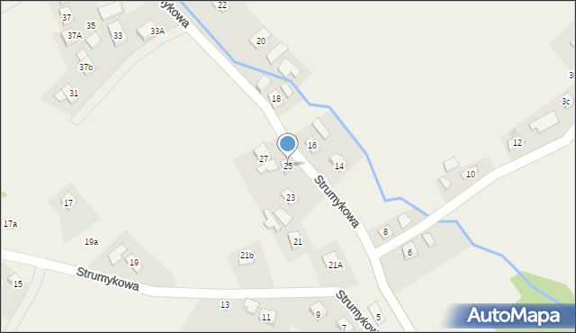 Czudec, Strumykowa, 25, mapa Czudec