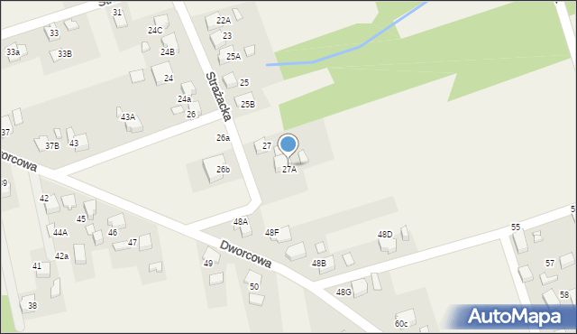 Czyżowice, Strażacka, 27A, mapa Czyżowice