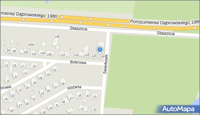 Dąbrowa Górnicza, Staszica Stanisława, 122, mapa Dąbrowa Górnicza
