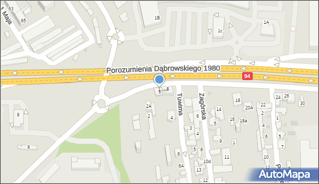 Dąbrowa Górnicza, Staszica Stanisława, 6, mapa Dąbrowa Górnicza