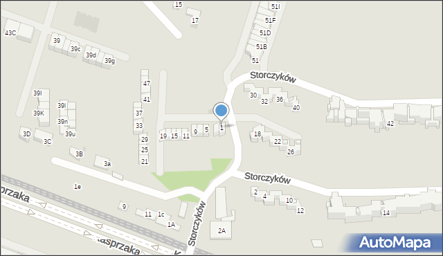 Dąbrowa Górnicza, Storczyków, 1, mapa Dąbrowa Górnicza