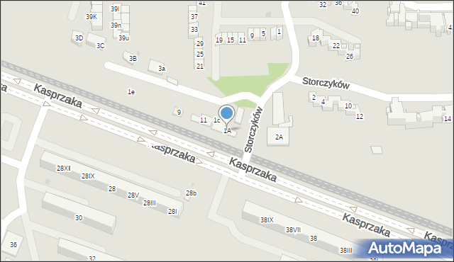 Dąbrowa Górnicza, Storczyków, 1A, mapa Dąbrowa Górnicza